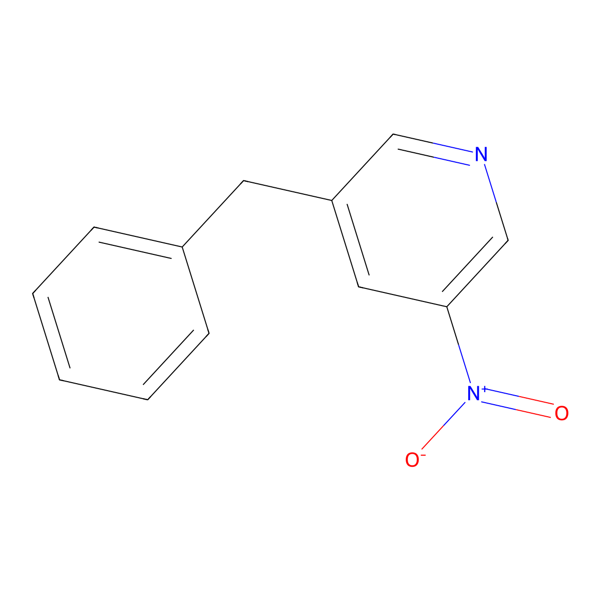 3-Benzyl-5-nitropyridine molecular structure, CAS 1428065-77-3