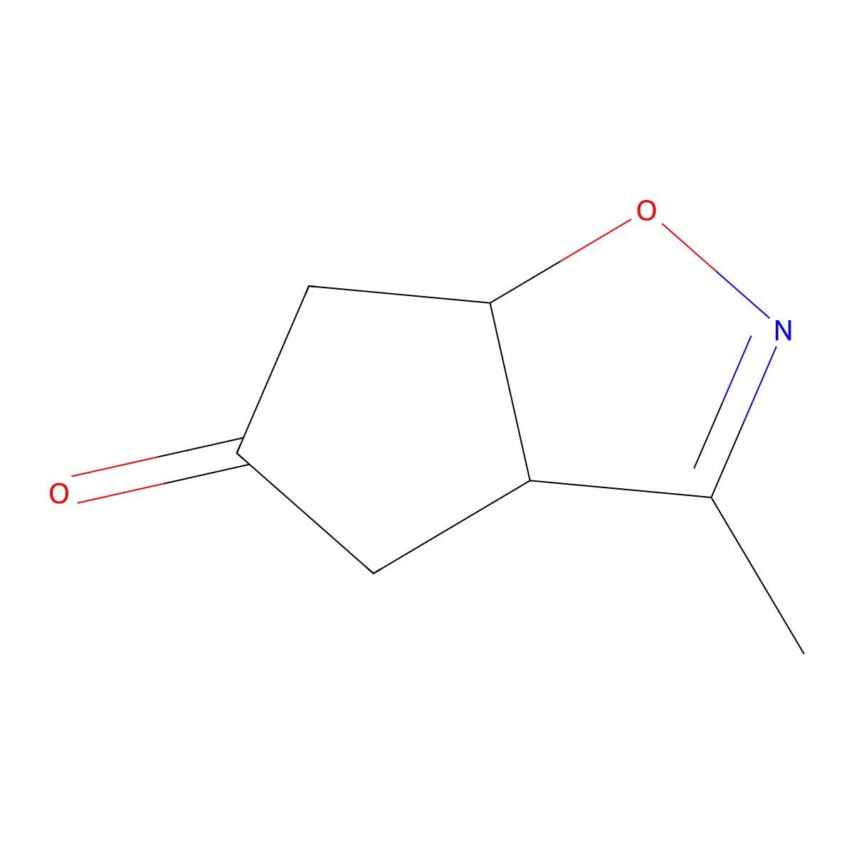 rac-(3aR,6aR)-3-methyl-3aH,4H,5H,6H,6aH-cyclopenta[d][1,2]oxazol-5-one molecular structure, CAS 1428078-73-2