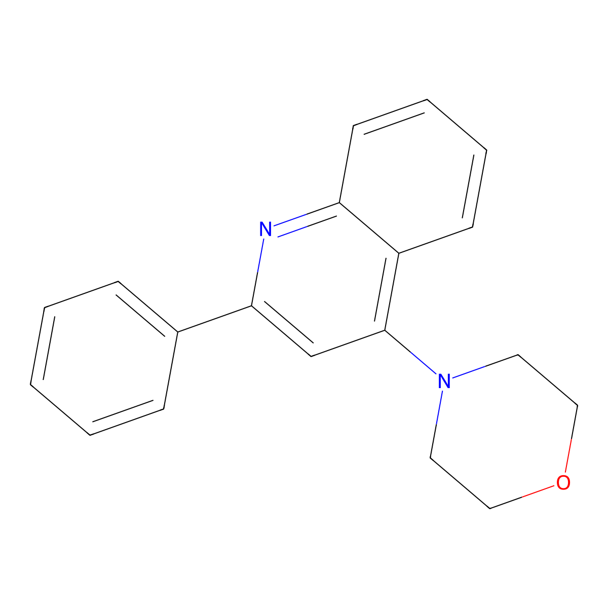 4-(4-Morpholinyl)-2-phenylquinoline molecular structure, CAS 14281-59-5