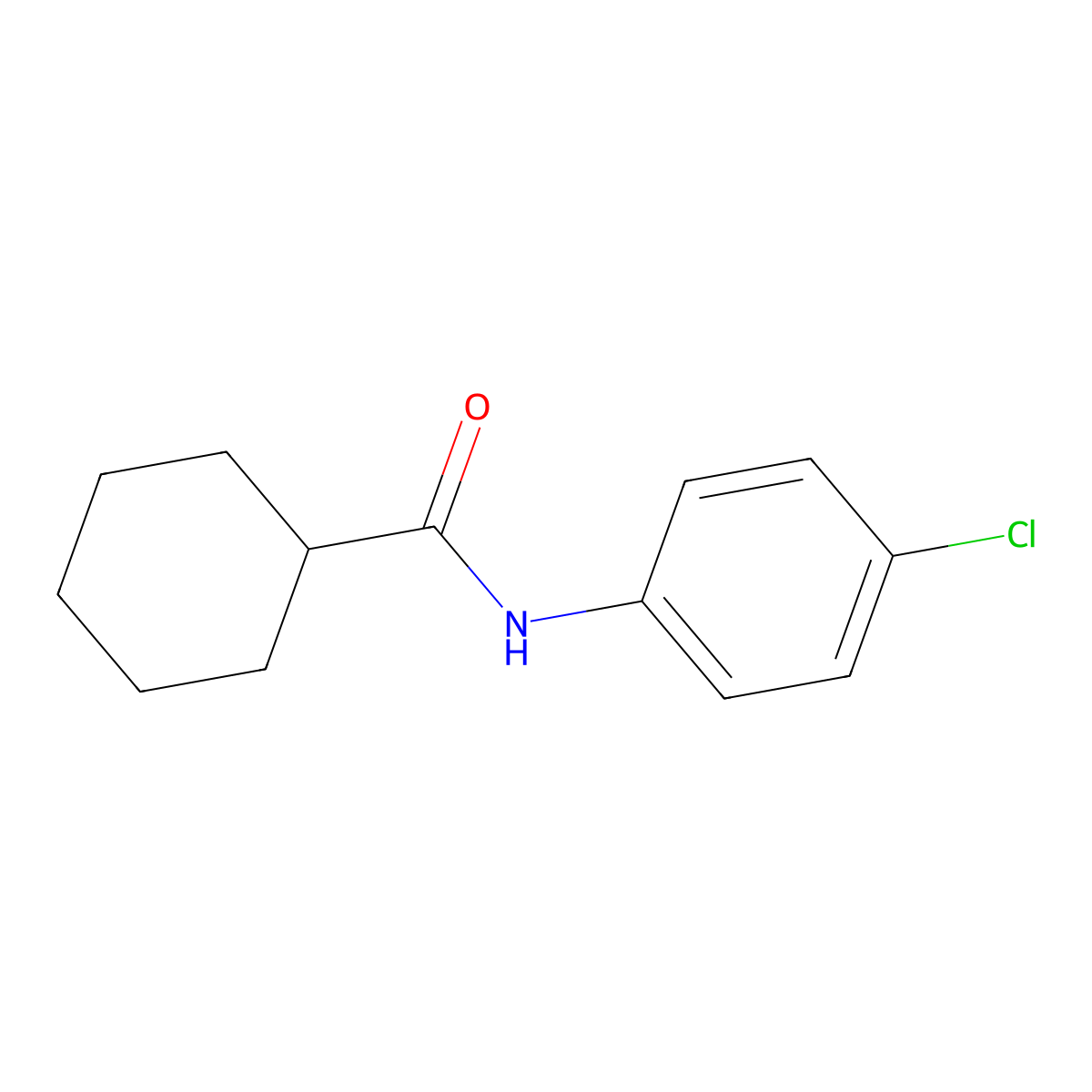 N-(4-chlorophenyl)cyclohexanecarboxamide molecular structure, CAS 142810-49-9