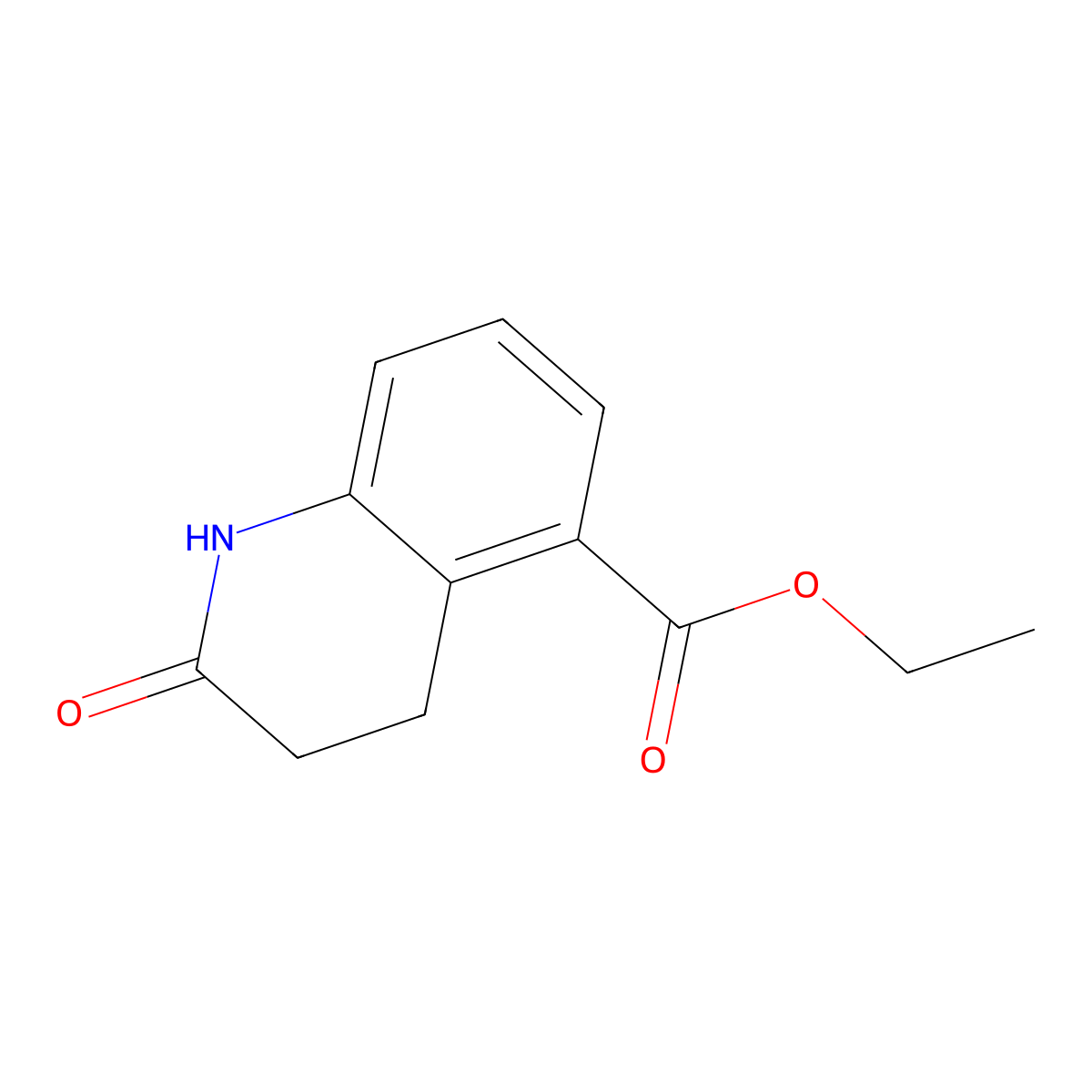 Ethyl 2-oxo-1,2,3,4-tetrahydroquinoline-5-carboxylate molecular structure, CAS 1428130-62-4
