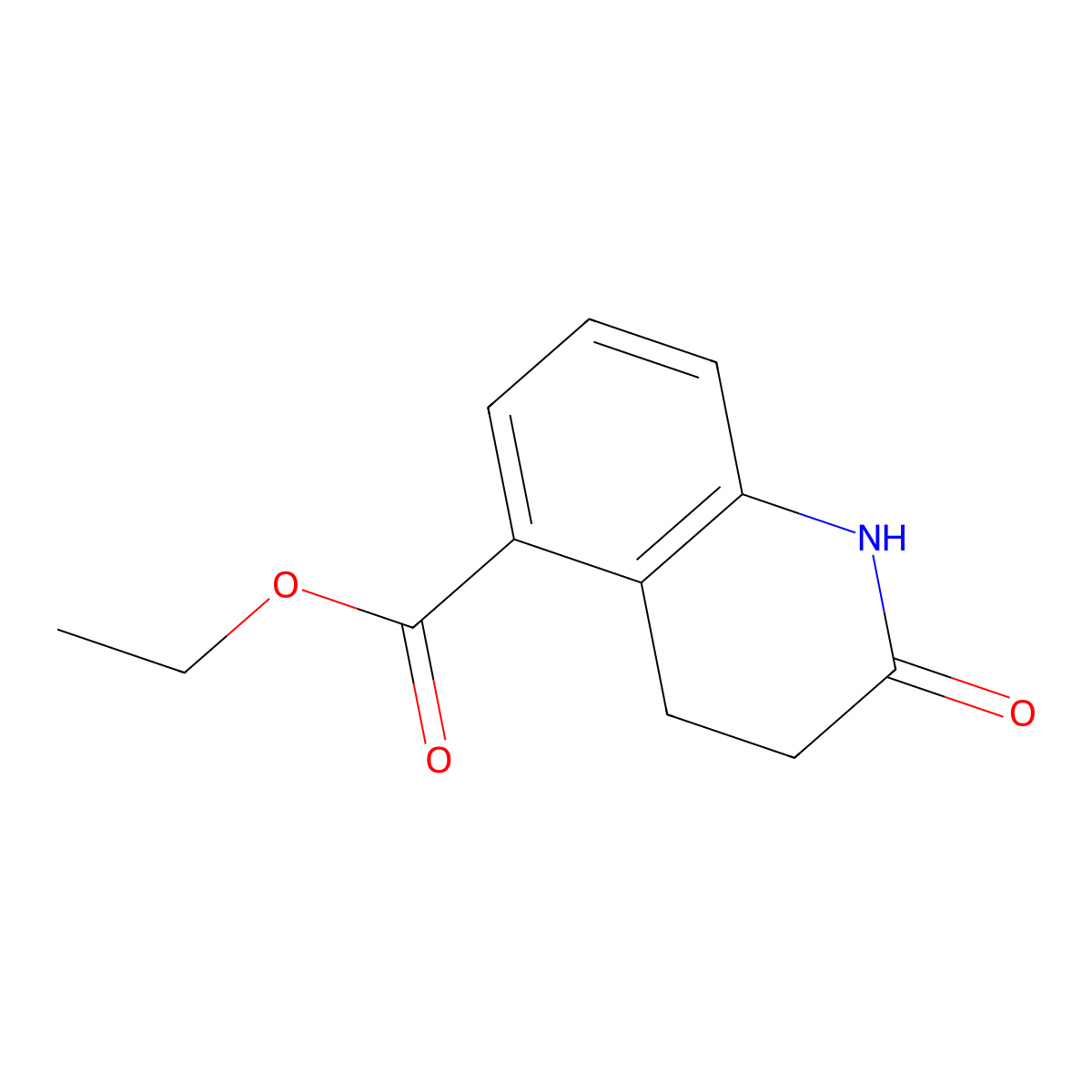 Ethyl 2-oxo-1,2,3,4-tetrahydroquinoline-5-carboxylate molecular structure, CAS 1428130-62-4