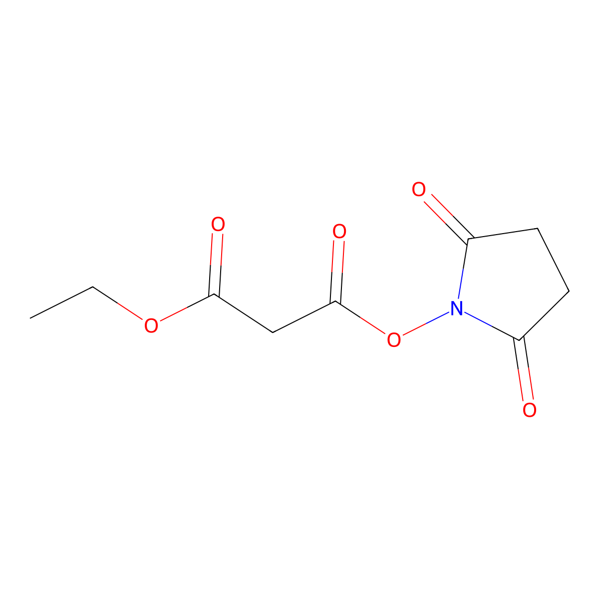 Propanedioic acid, 1-(2,5-dioxo-1-pyrrolidinyl) 3-ethyl ester molecular structure, CAS 1428131-72-9