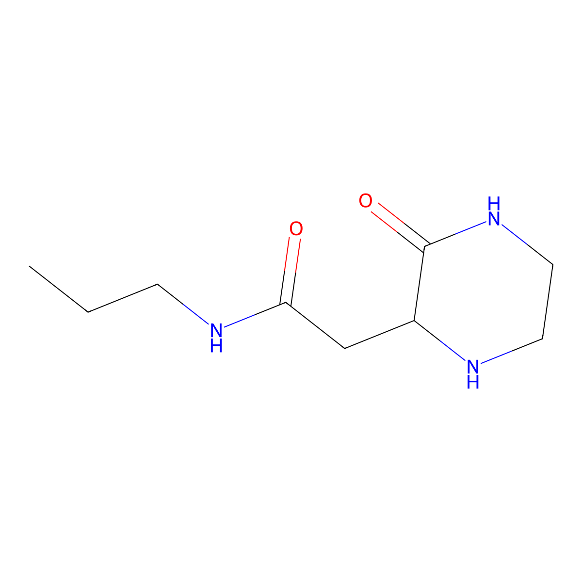 2-(3-oxopiperazin-2-yl)-N-propylacetamide molecular structure, CAS 1428138-91-3