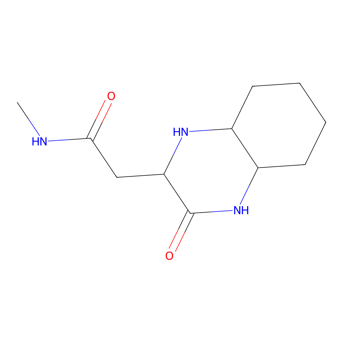 N-methyl-2-(3-oxodecahydroquinoxalin-2-yl)acetamide molecular structure, CAS 1428138-92-4