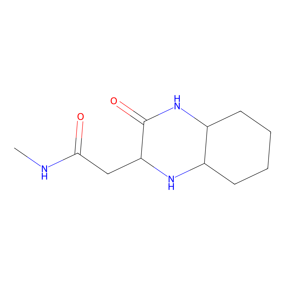 N-methyl-2-(3-oxodecahydroquinoxalin-2-yl)acetamide molecular structure, CAS 1428138-92-4