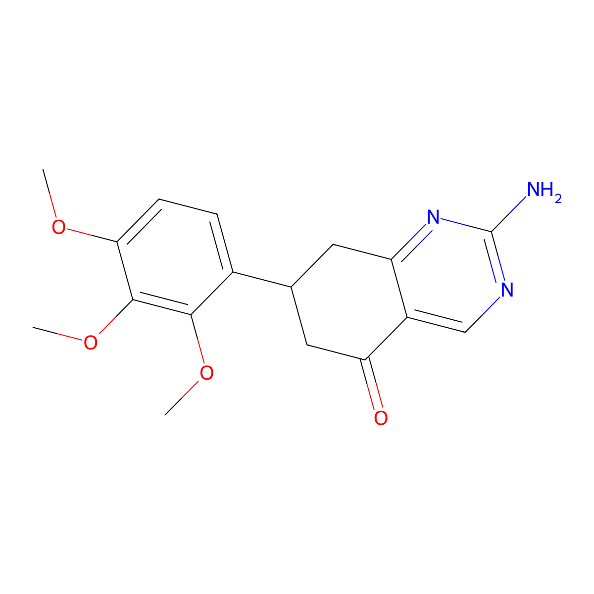 2-amino-7-(2,3,4-trimethoxyphenyl)-7,8-dihydroquinazolin-5(6H)-one molecular structure, CAS 1428139-04-1