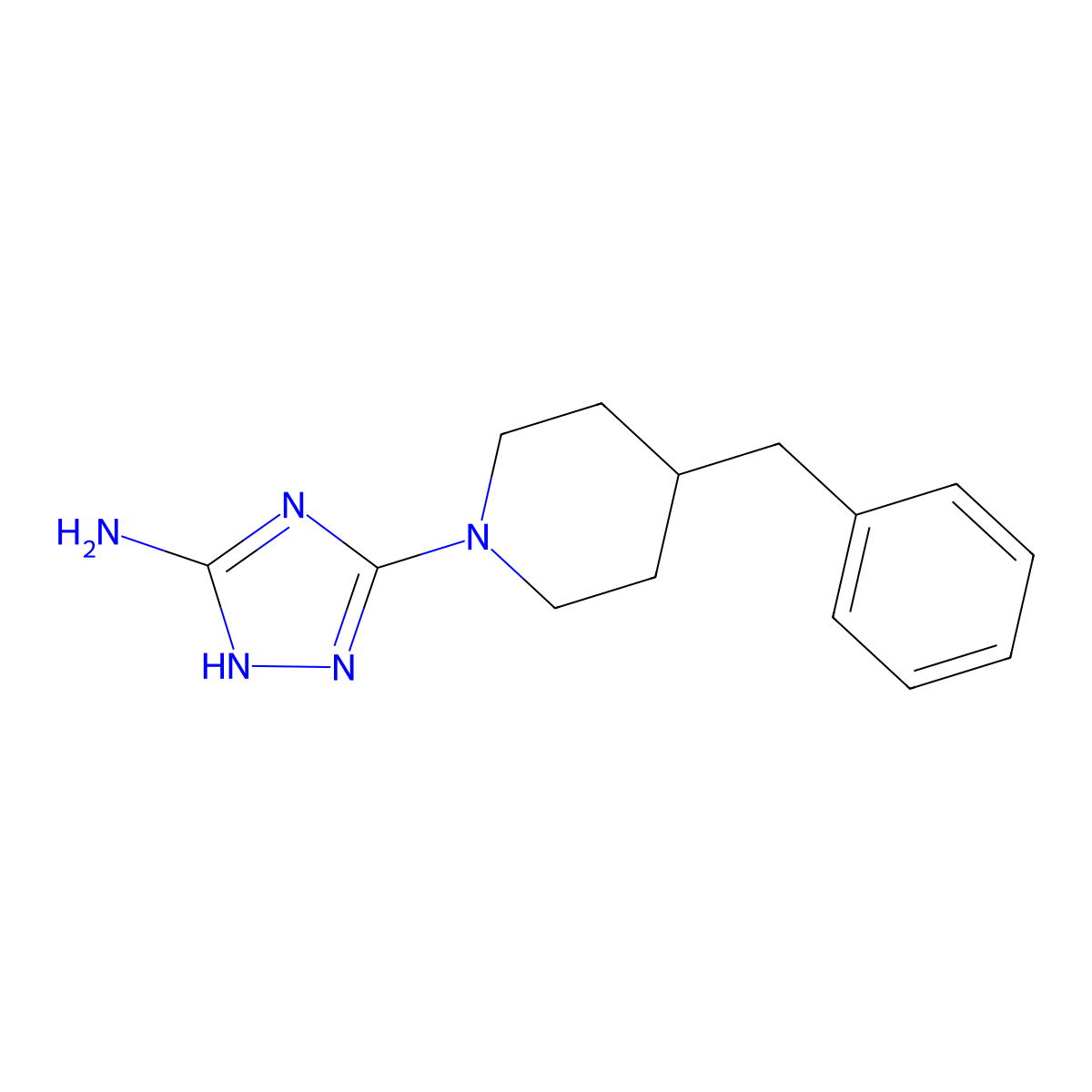 3-(4-benzylpiperidin-1-yl)-1H-1,2,4-triazol-5-amine molecular structure, CAS 1428139-17-6