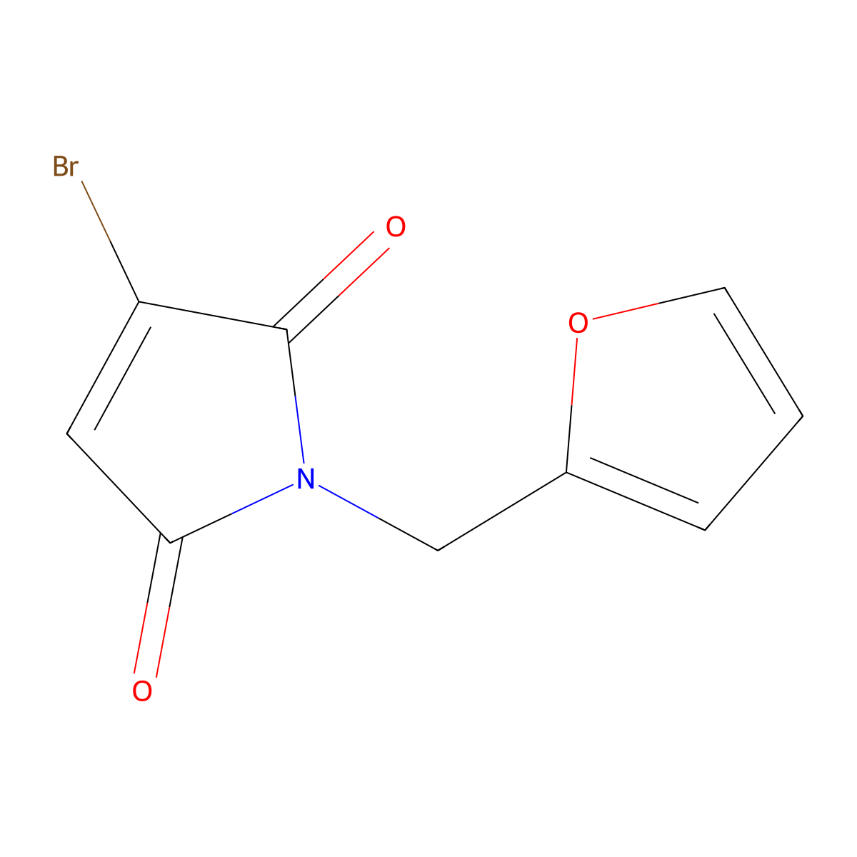 3-bromo-1-(2-furylmethyl)-1H-pyrrole-2,5-dione molecular structure, CAS 1428139-35-8