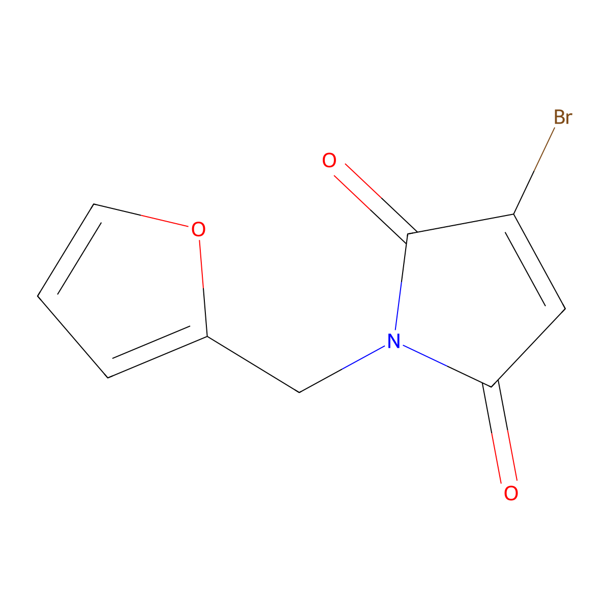 3-bromo-1-(2-furylmethyl)-1H-pyrrole-2,5-dione molecular structure, CAS 1428139-35-8