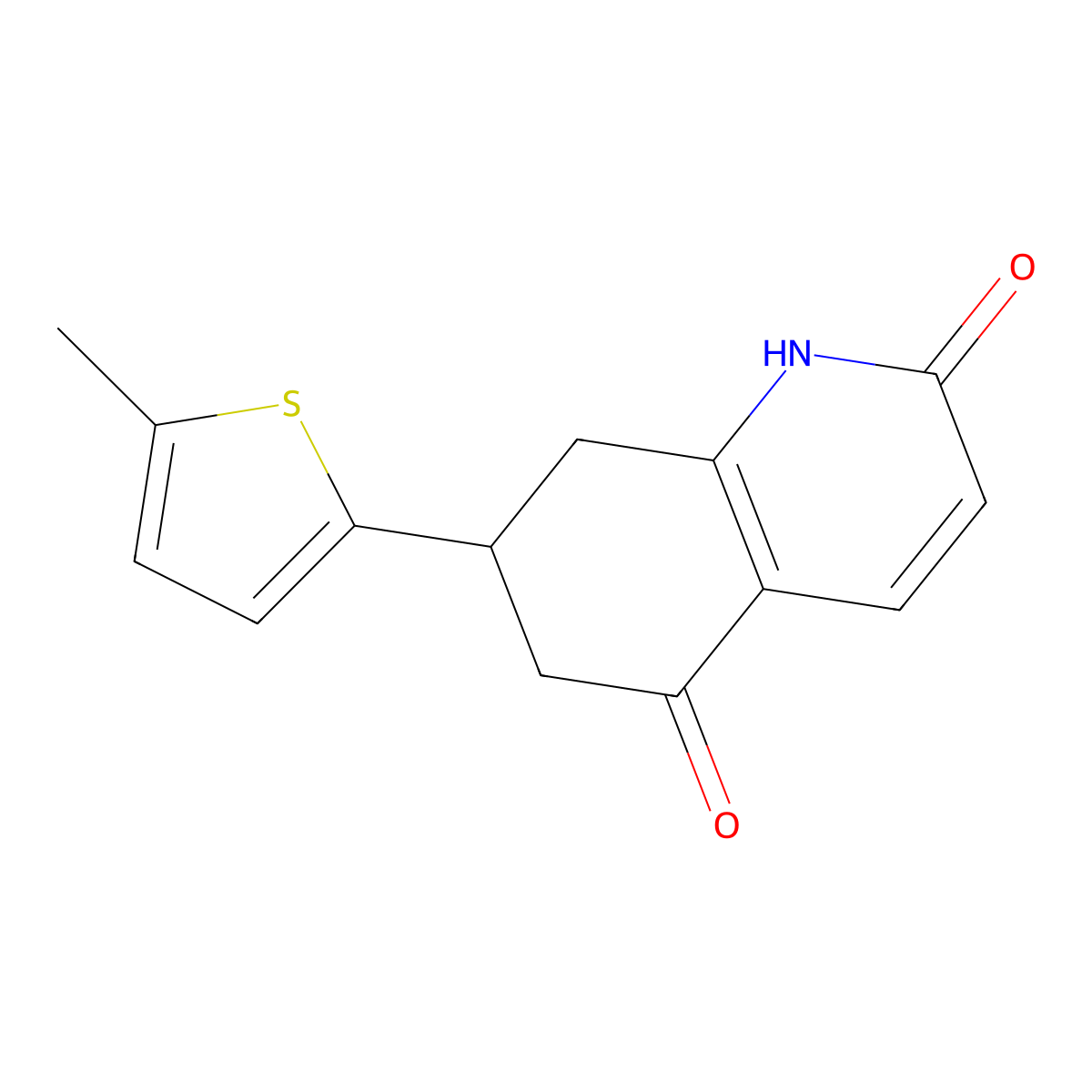 7-(5-methyl-2-thienyl)-7,8-dihydroquinoline-2,5(1H,6H)-dione molecular structure, CAS 1428139-83-6