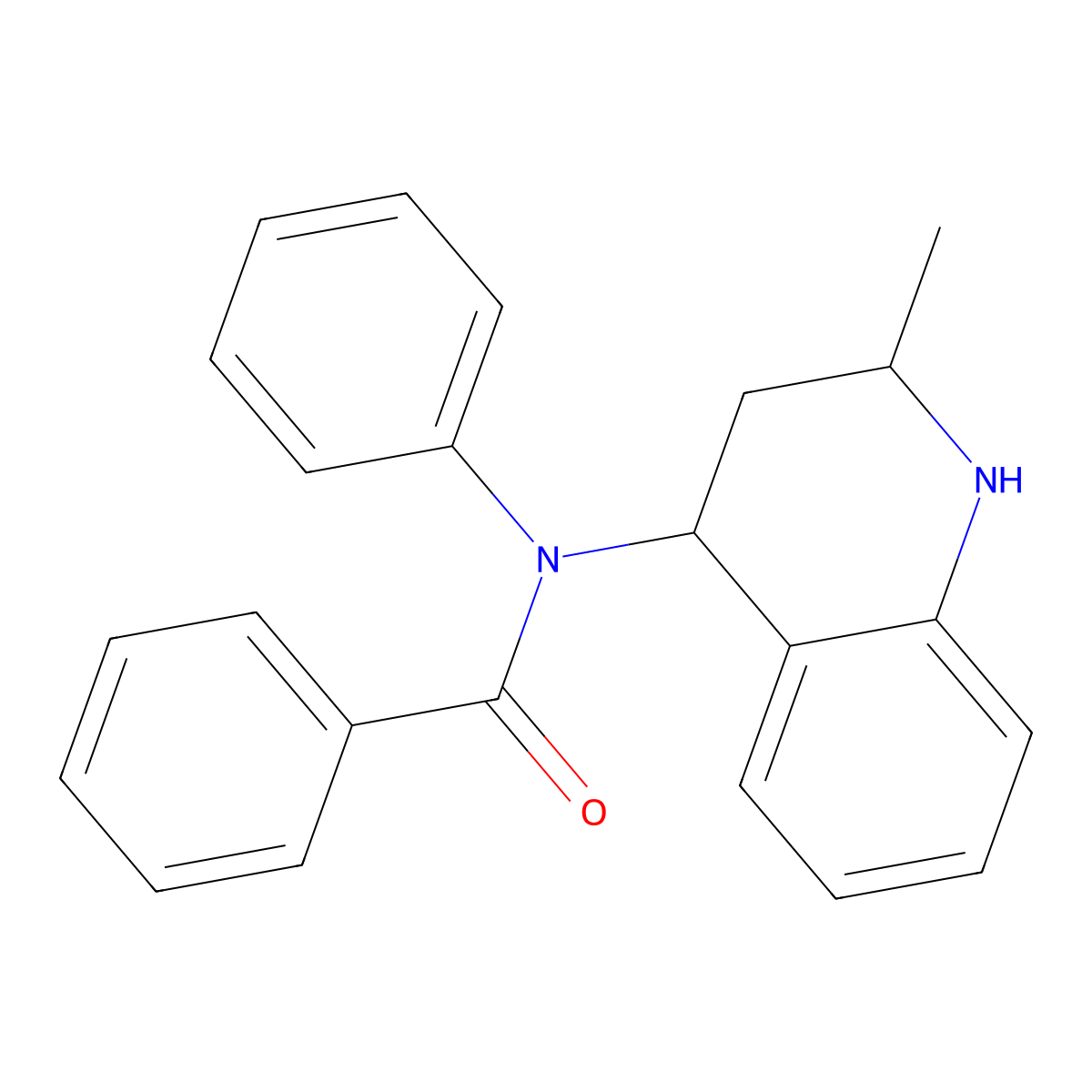 Benzamide, N-phenyl-N-(1,2,3,4-tetrahydro-2-methyl-4-quinolinyl)- molecular structure, CAS 1428139-89-2