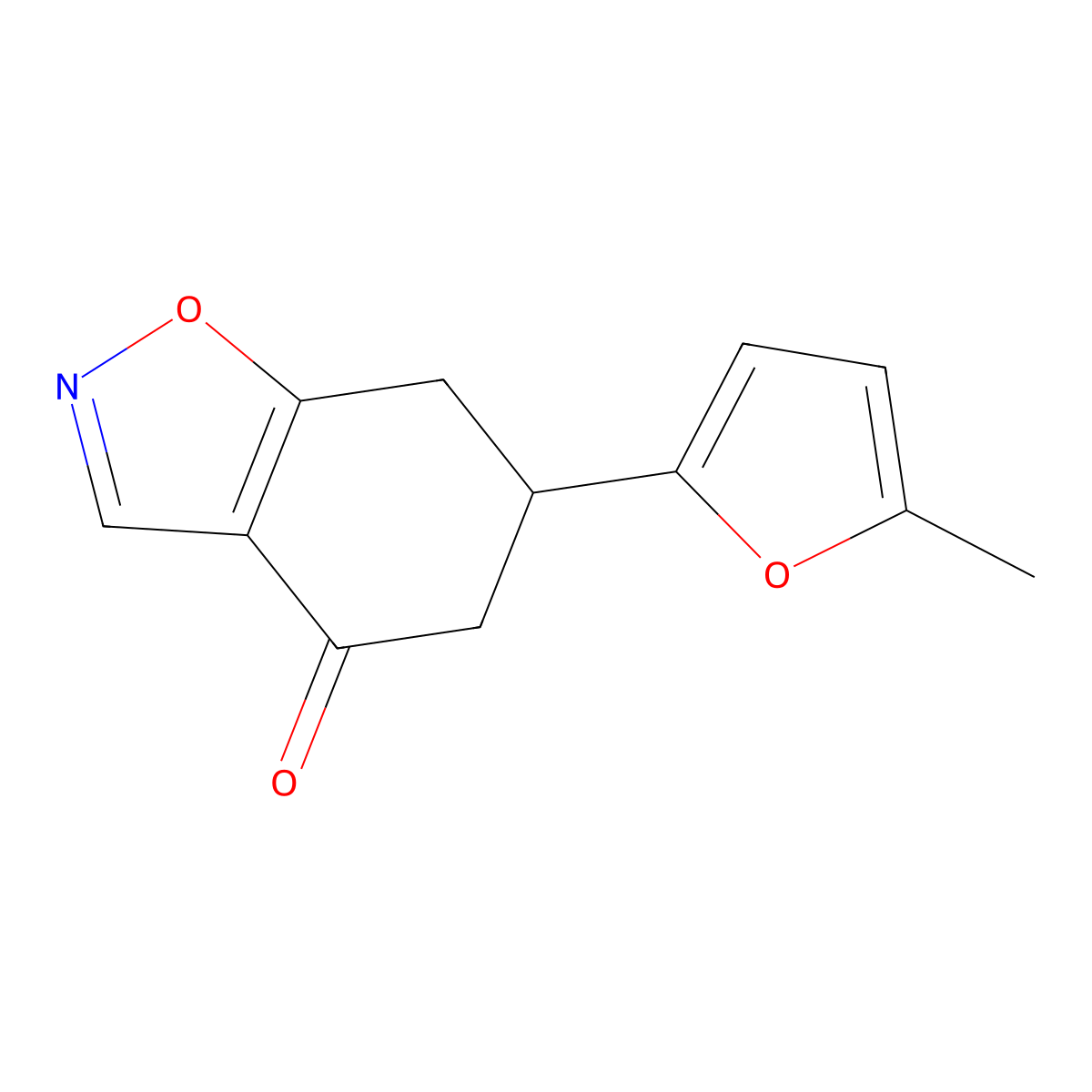 6-(5-methyl-2-furyl)-6,7-dihydro-1,2-benzisoxazol-4(5H)-one molecular structure, CAS 1428139-91-6