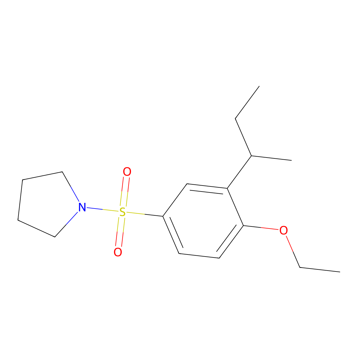 1-[(3-Sec-butyl-4-ethoxyphenyl)sulfonyl]pyrrolidine molecular structure, CAS 1428150-71-3