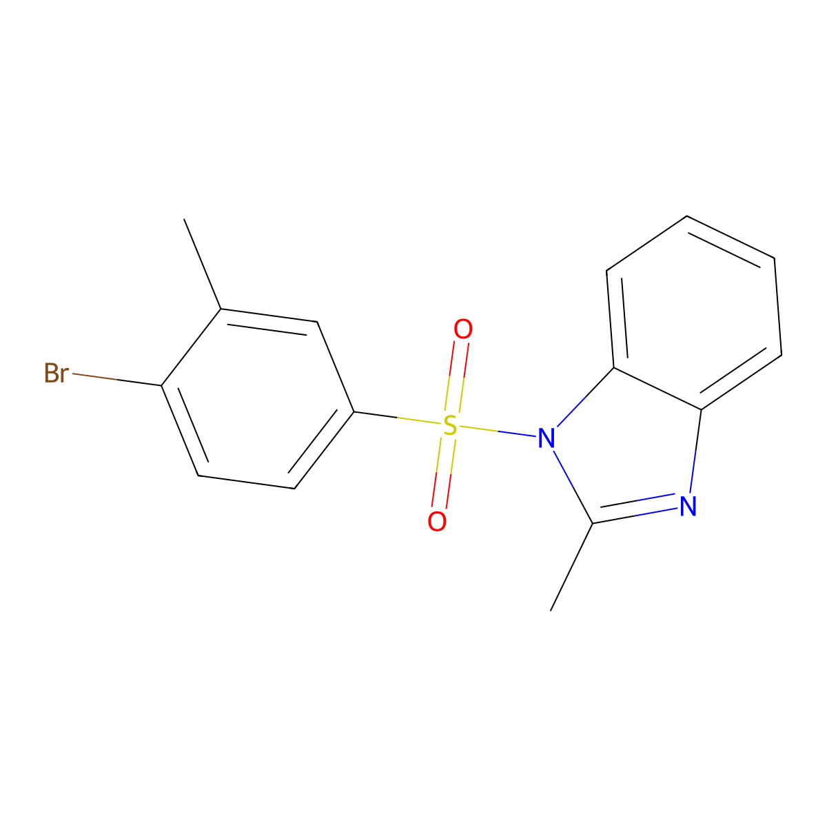 1-[(4-bromo-3-methylphenyl)sulfonyl]-2-methyl-1H-benzimidazole molecular structure, CAS 1428150-83-7