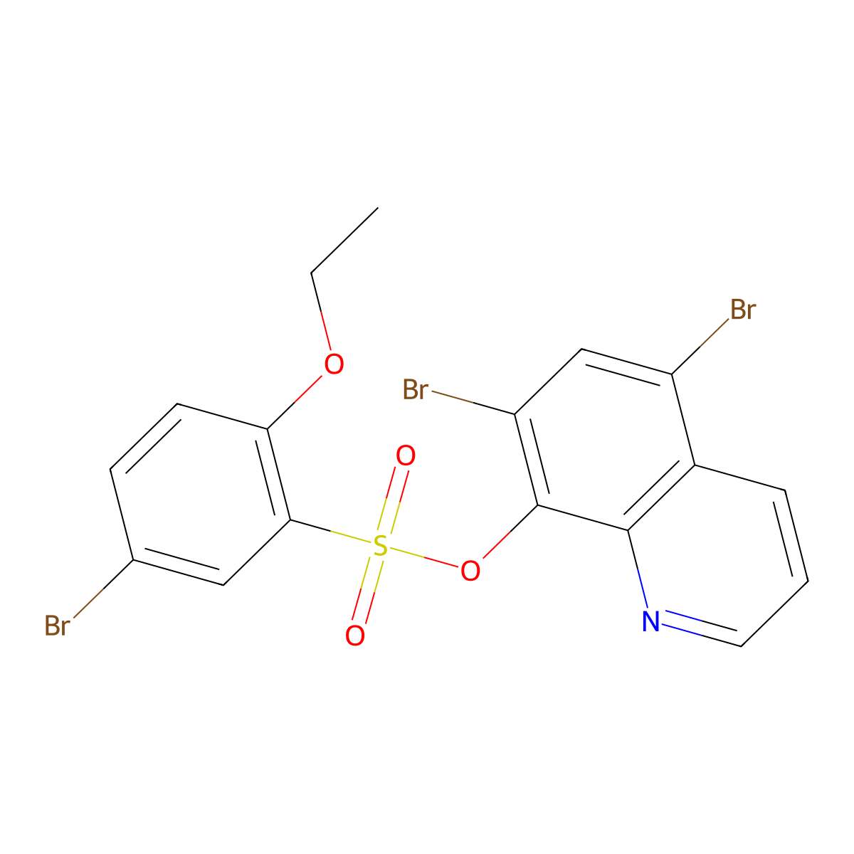 5,7-Dibromoquinolin-8-yl 5-bromo-2-ethoxybenzene-1-sulfonate molecular structure, CAS 1428150-84-8