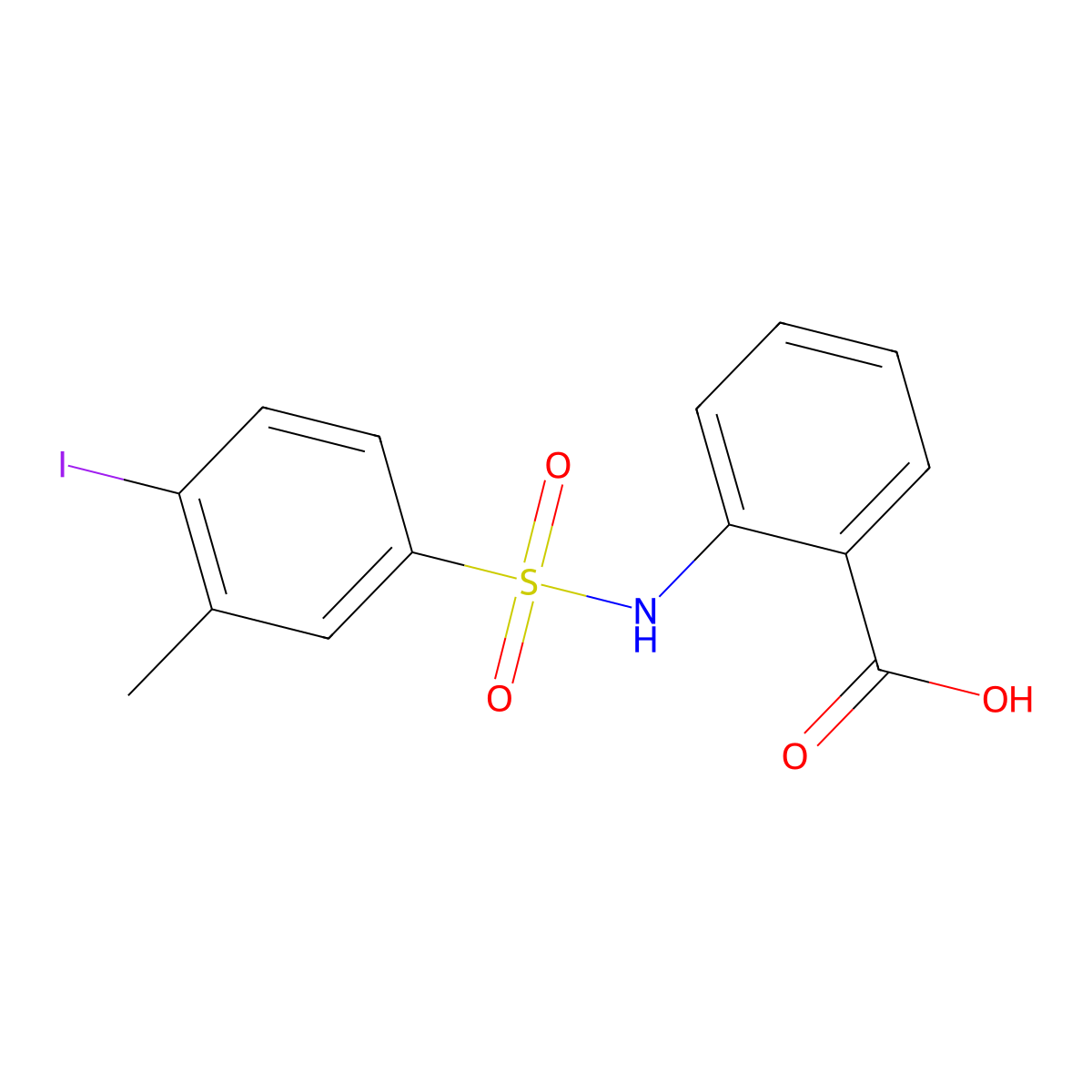 2-(4-Iodo-3-methylbenzenesulfonamido)benzoic acid molecular structure, CAS 1428151-02-3