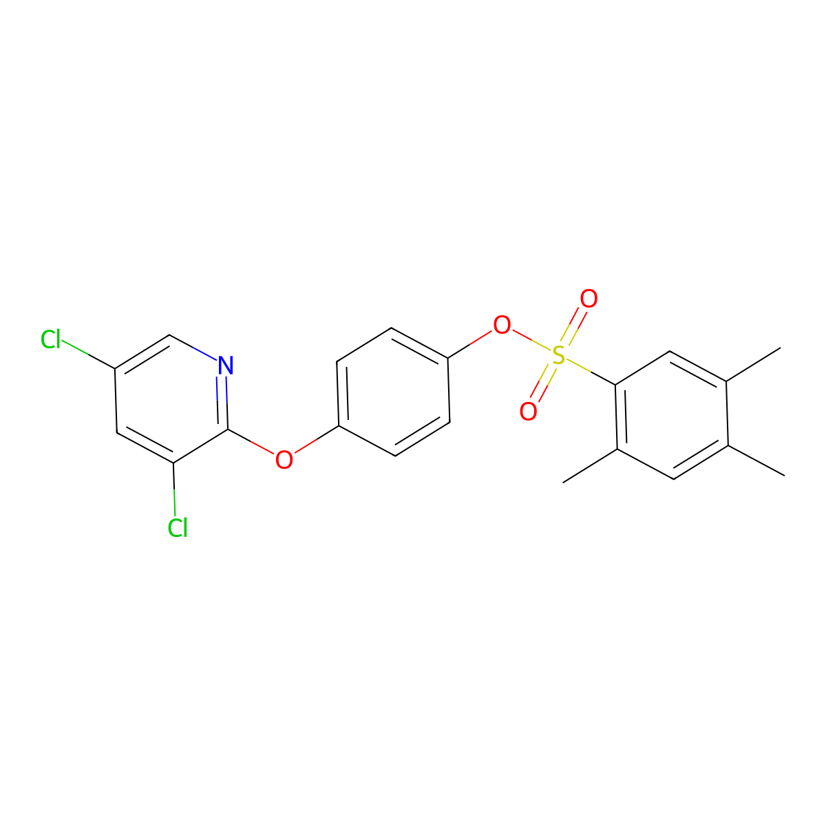 4-[(3,5-Dichloropyridin-2-yl)oxy]phenyl 2,4,5-trimethylbenzene-1-sulfonate molecular structure, CAS 1428152-45-7