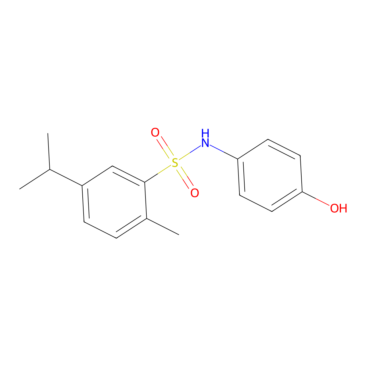 N-(4-hydroxyphenyl)-5-isopropyl-2-methylbenzenesulfonamide molecular structure, CAS 1428153-00-7