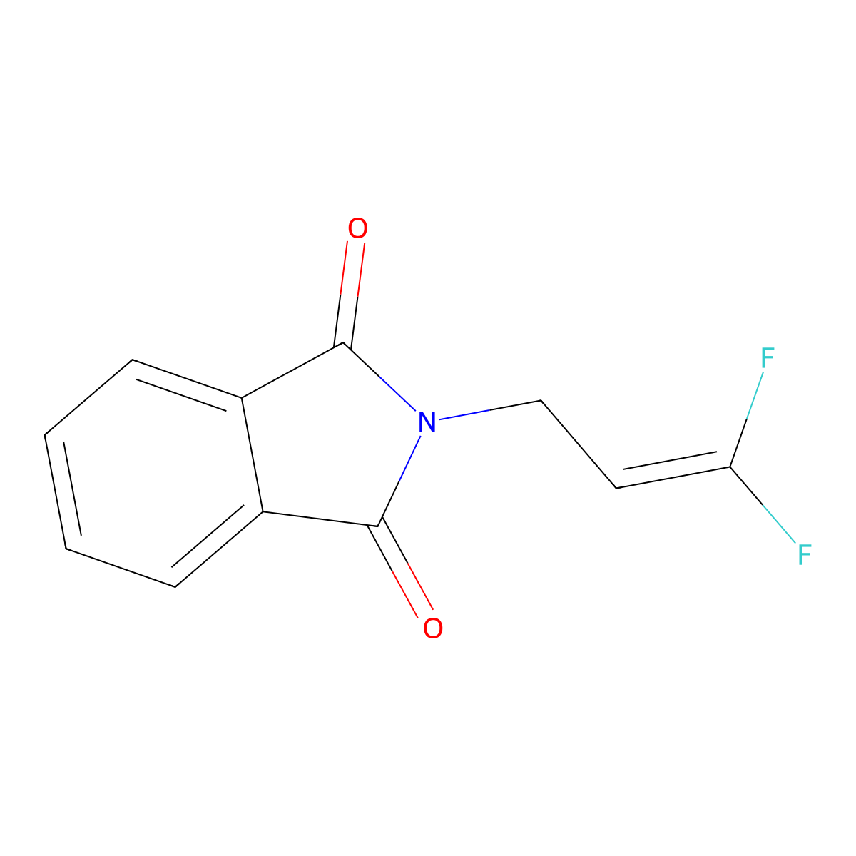 2-(3,3-Difluoroprop-2-en-1-yl)-2,3-dihydro-1H-isoindole-1,3-dione molecular structure, CAS 1428154-33-9