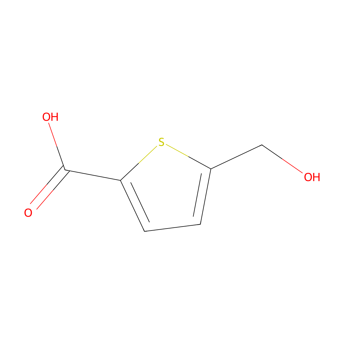 5-(Hydroxymethyl)thiophene-2-carboxylic acid molecular structure, CAS 14282-64-5