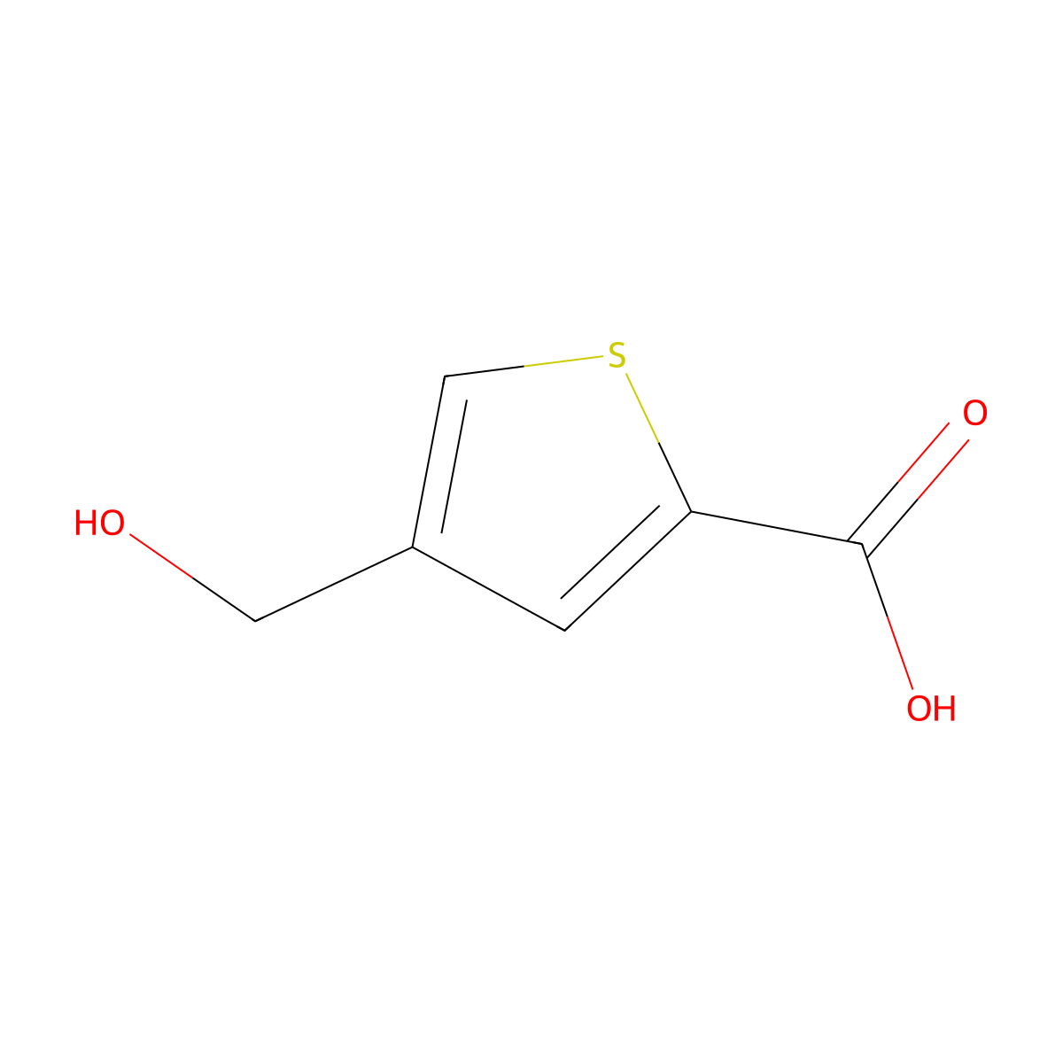 4-(Hydroxymethyl)thiophene-2-carboxylic acid molecular structure, CAS 14282-65-6