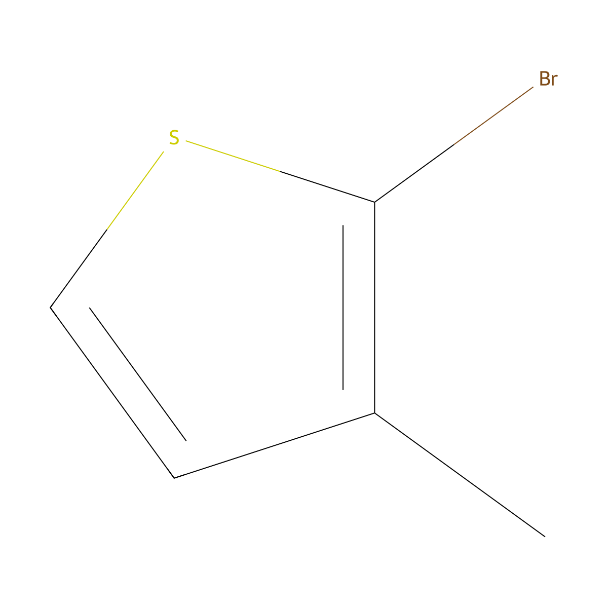 2-Bromo-3-methylthiophene molecular structure, CAS 14282-76-9