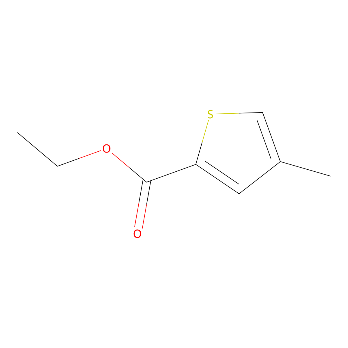 Ethyl 4-methylthiophene-2-carboxylate molecular structure, CAS 14282-79-2