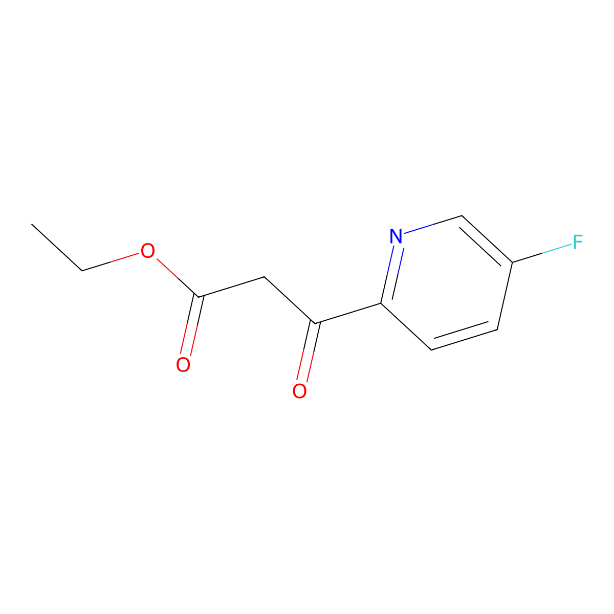 Ethyl 3-(5-fluoropyridin-2-yl)-3-oxopropanoate molecular structure, CAS 1428207-62-8