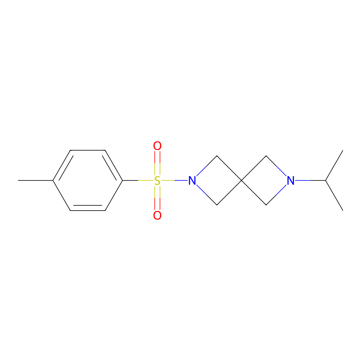 2-Isopropyl-6-[(4-methylphenyl)sulfonyl]-2,6-diazaspiro[3.3]heptane molecular structure, CAS 1428233-02-6