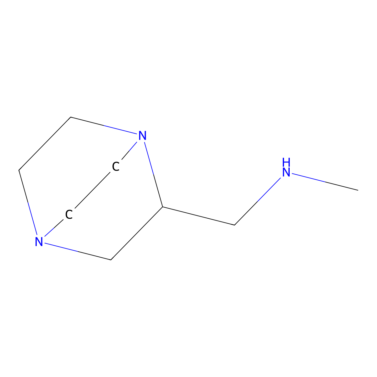(1,4-Diazabicyclo[2.2.2]oct-2-ylmethyl)methylamine molecular structure, CAS 1428233-05-9