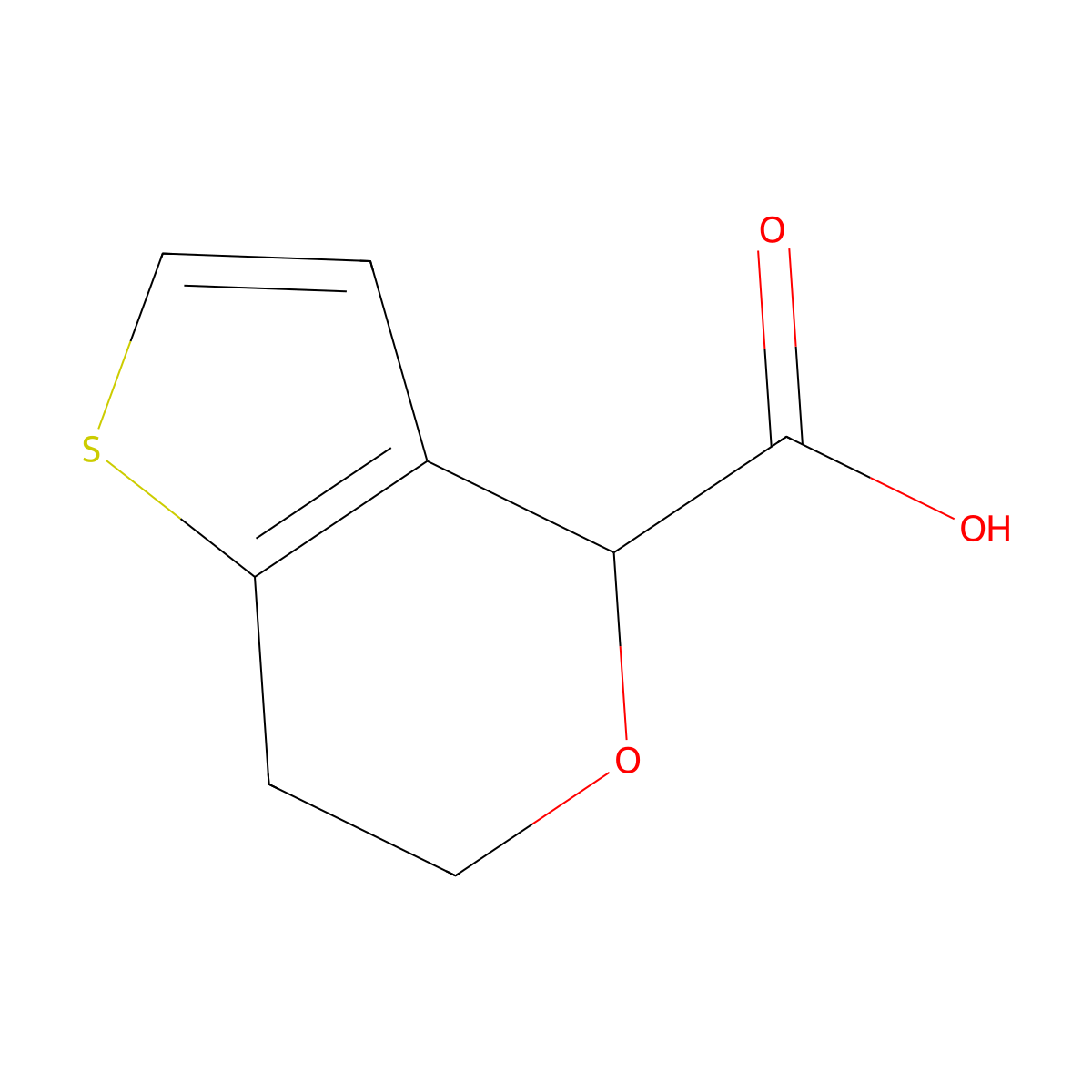 6,7-dihydro-4H-thieno[3,2-c]pyran-4-carboxylic acid molecular structure, CAS 1428233-08-2