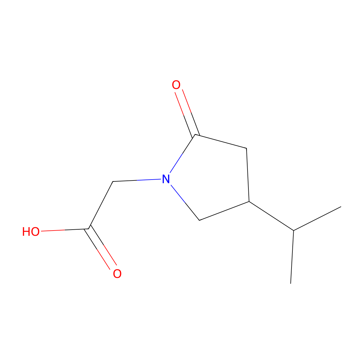 (4-Isopropyl-2-oxopyrrolidin-1-yl)acetic acid molecular structure, CAS 1428233-19-5