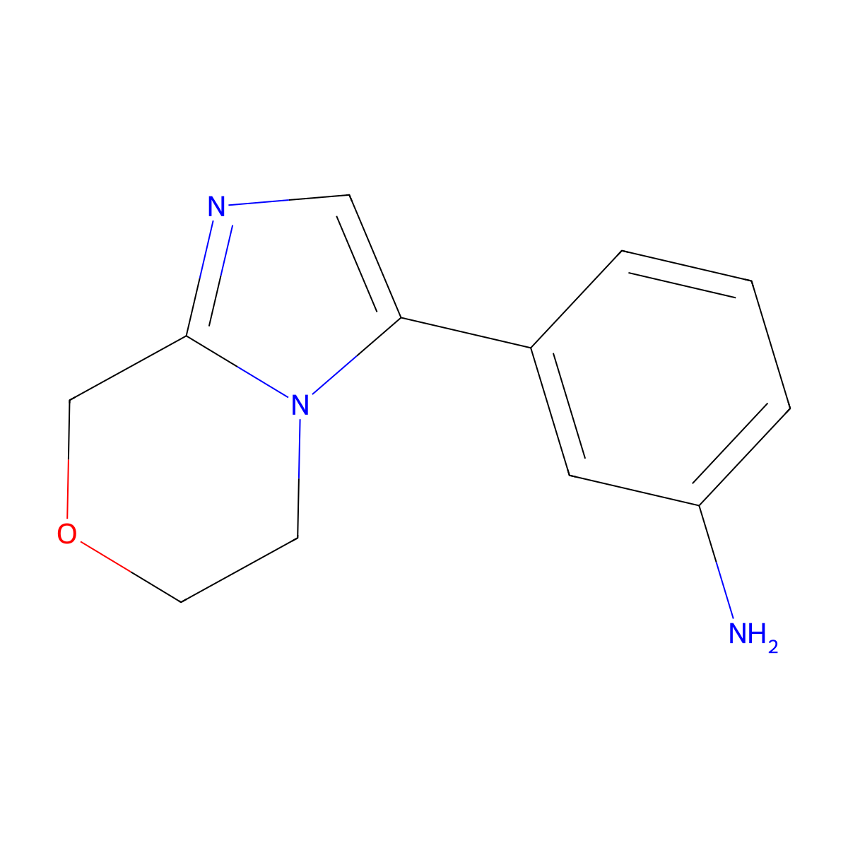 [3-(5,6-dihydro-8H-imidazo[2,1-c][1,4]oxazin-3-yl)phenyl]amine molecular structure, CAS 1428233-54-8