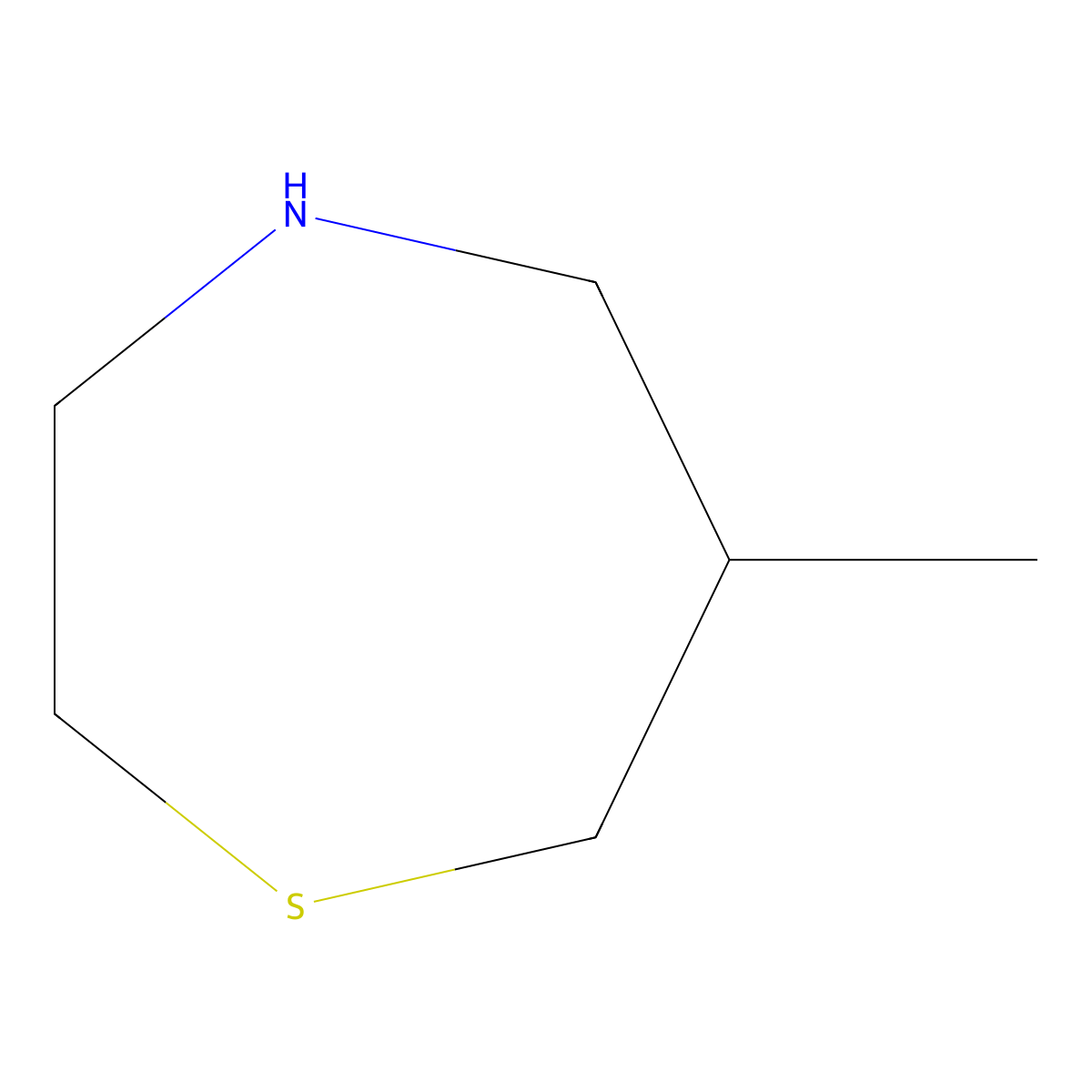 6-Methyl-1,4-thiazepane molecular structure, CAS 1428233-59-3