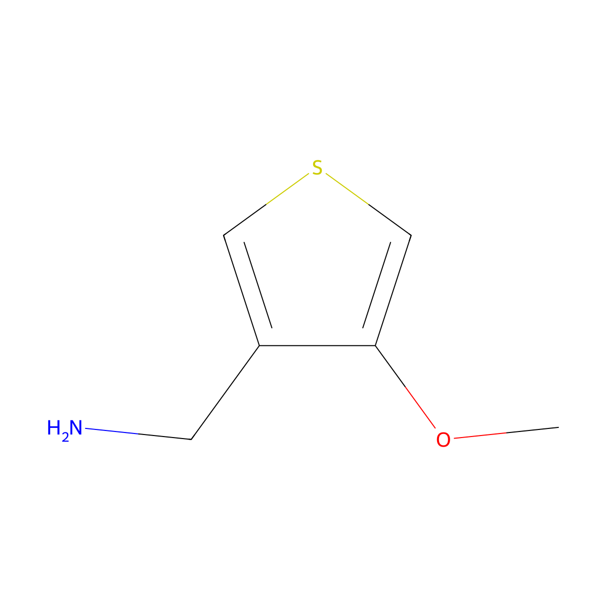 [(4-Methoxy-3-thienyl)methyl]amine molecular structure, CAS 1428233-70-8