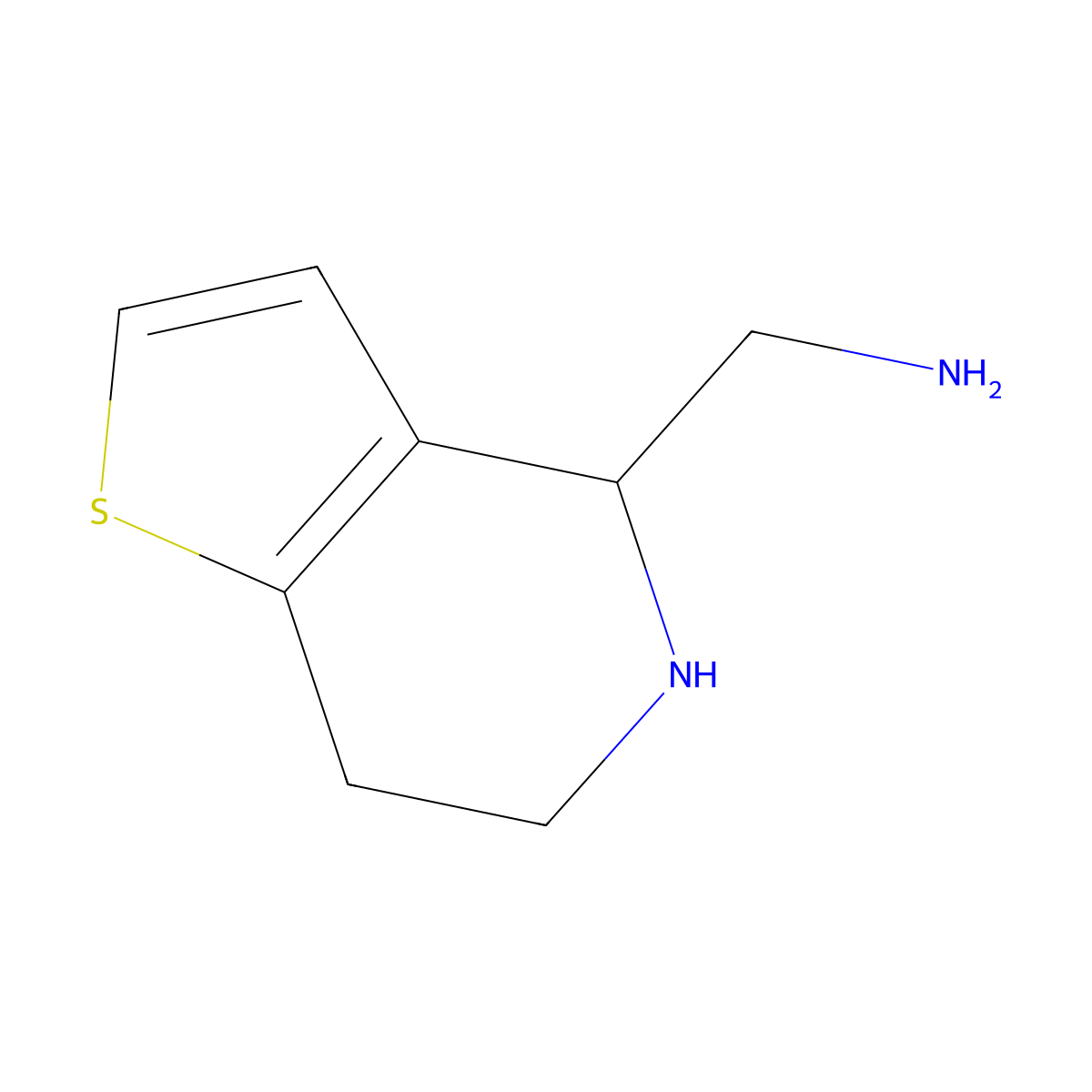 (4,5,6,7-Tetrahydrothieno[3,2-c]pyridin-4-ylmethyl)amine molecular structure, CAS 1428233-78-6