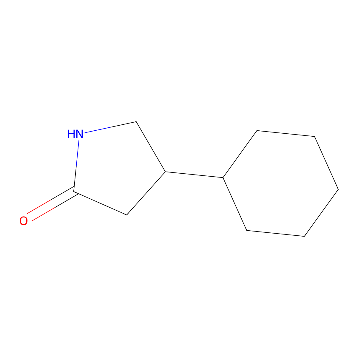 4-Cyclohexylpyrrolidin-2-one molecular structure, CAS 1428233-96-8