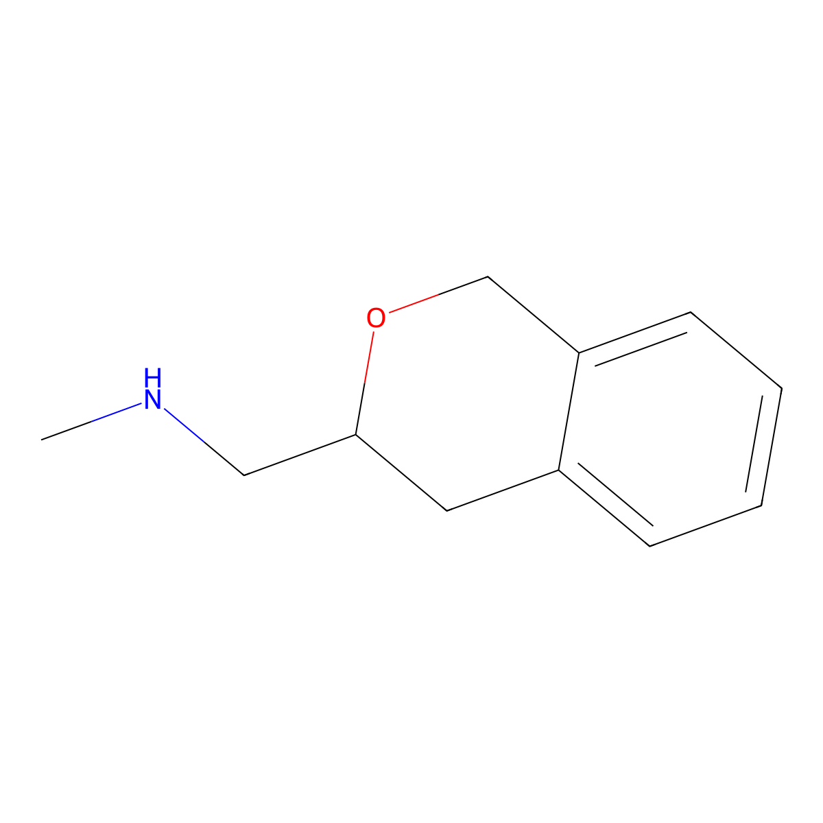 [(3,4-dihydro-1H-2-benzopyran-3-yl)methyl](methyl)amine molecular structure, CAS 1428234-20-1
