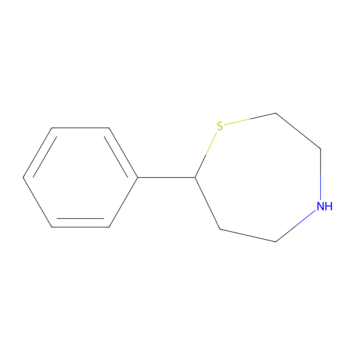 7-Phenyl-1,4-thiazepane molecular structure, CAS 1428234-40-5