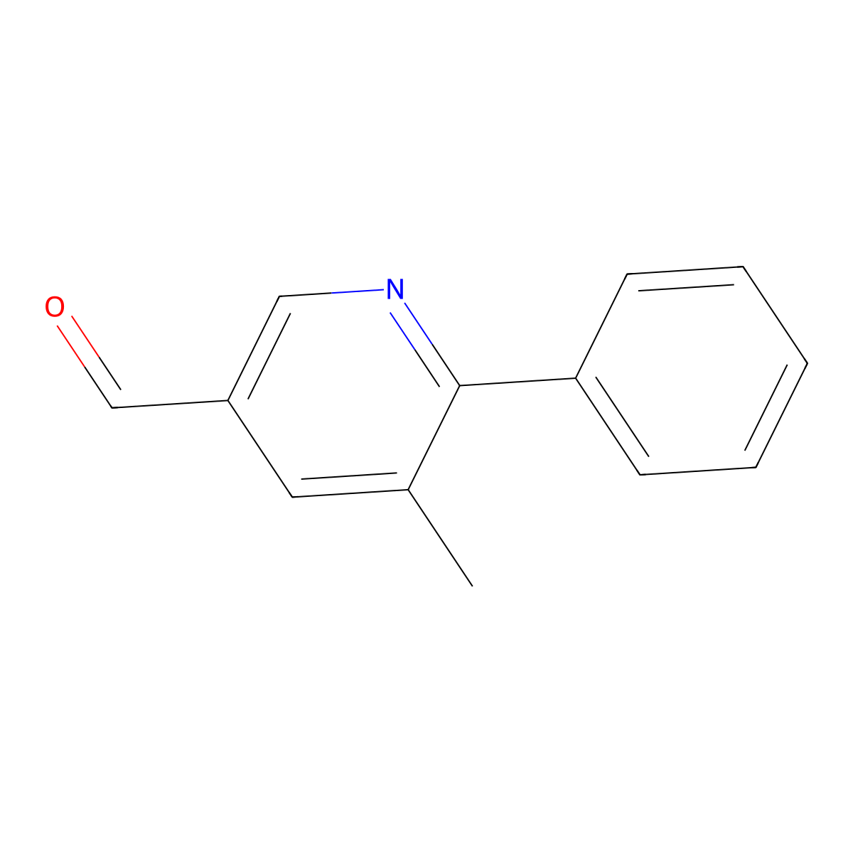3-Methyl-2-phenylpyridine-5-carboxaldehyde molecular structure, CAS 1428234-46-1