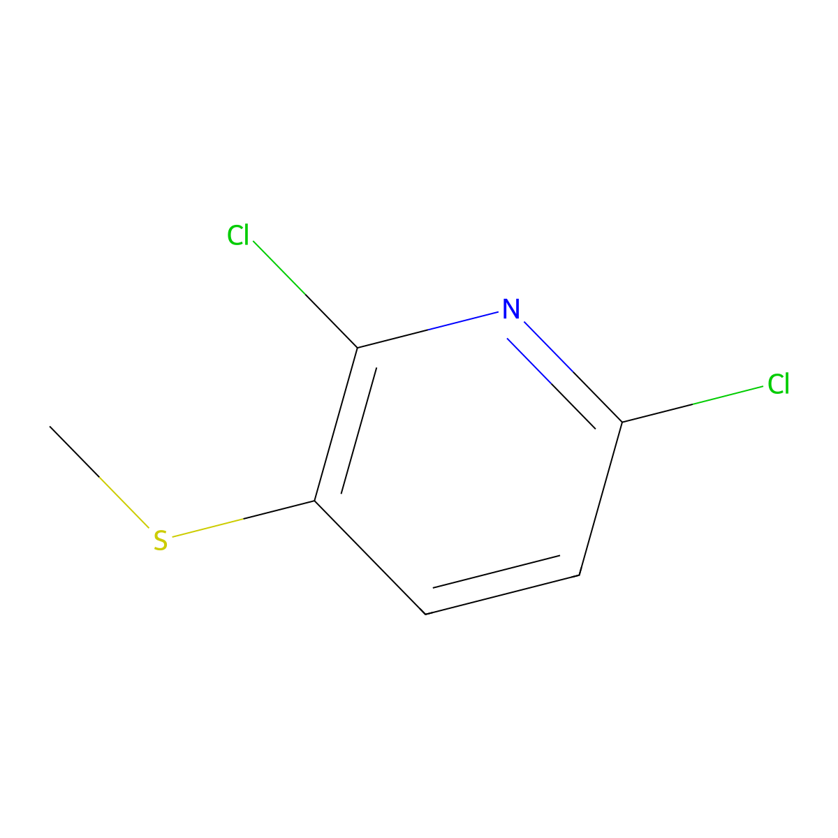 2,6-Dichloro-3-(methylthio)pyridine molecular structure, CAS 1428234-50-7