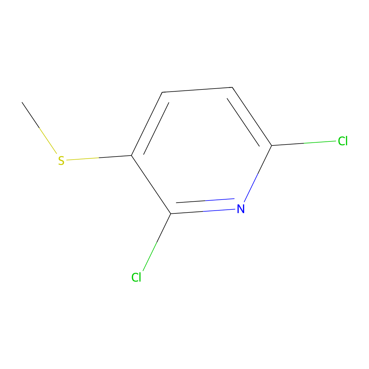 2,6-Dichloro-3-(methylthio)pyridine molecular structure, CAS 1428234-50-7
