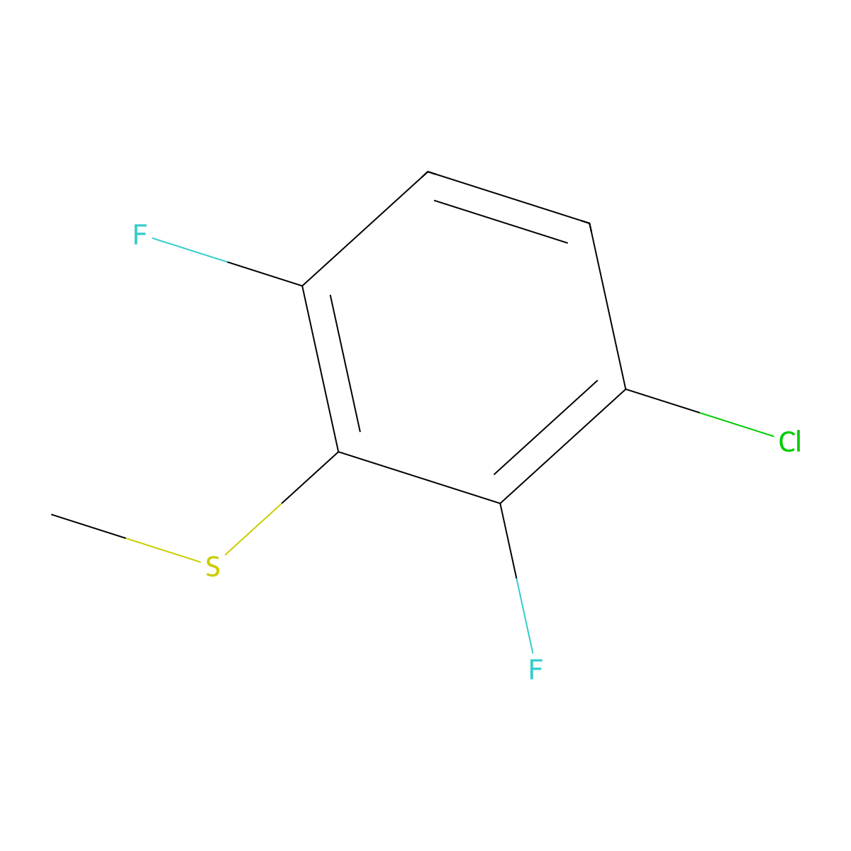 3-Chloro-2,6-difluorothioanisole molecular structure, CAS 1428234-53-0