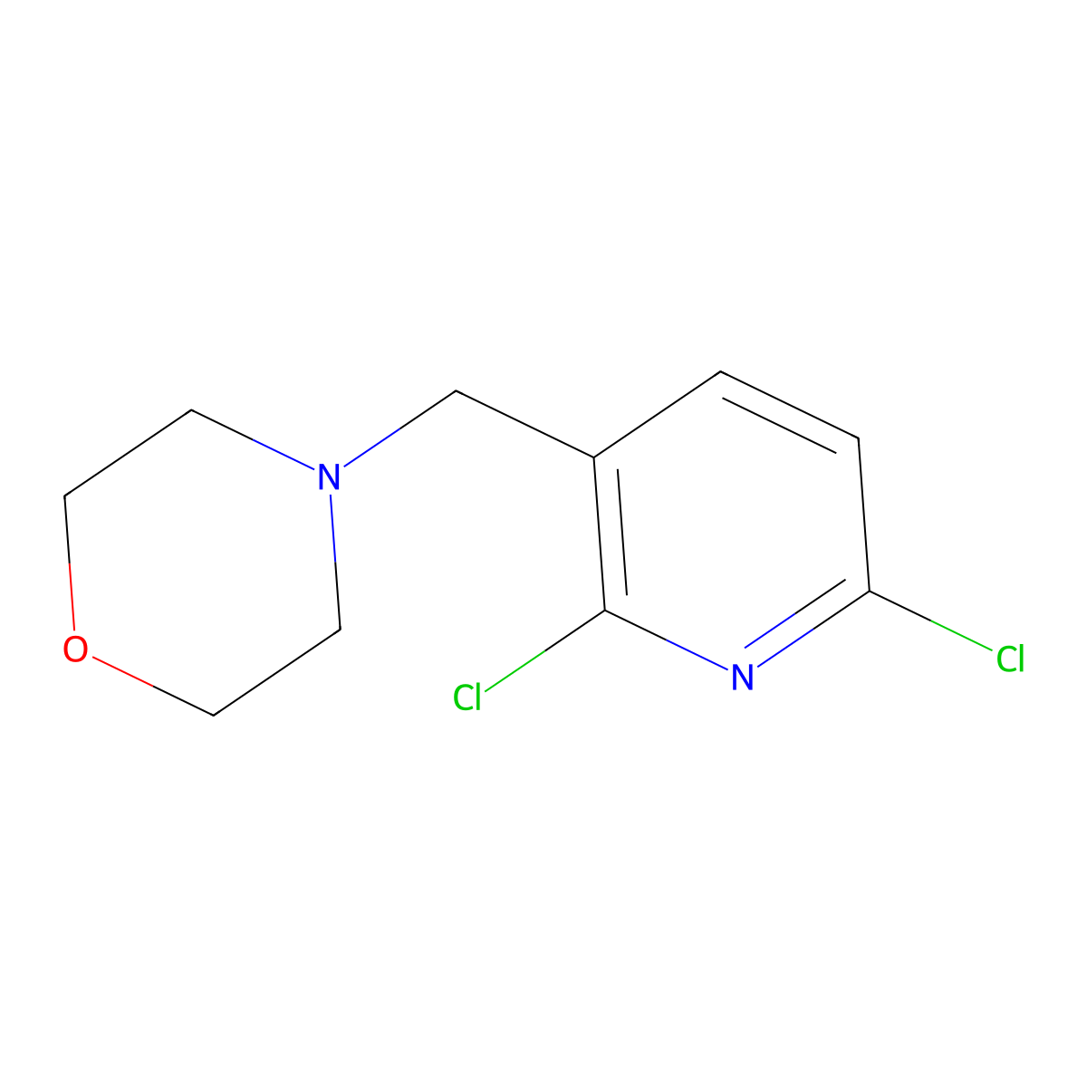 4-[(2,6-Dichloropyridine-3-yl)methyl]mopholine molecular structure, CAS 1428234-56-3
