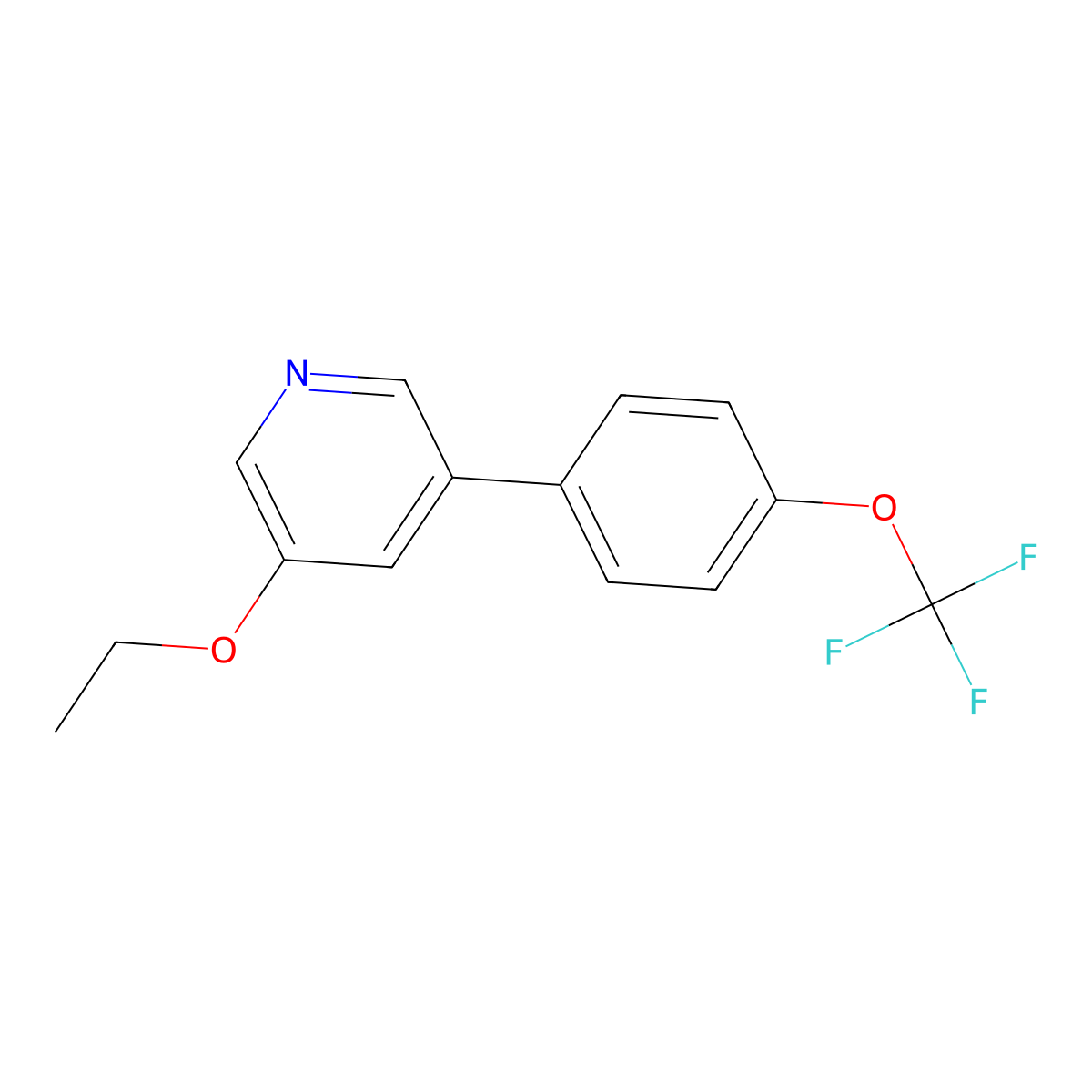 5-Ethoxy-3-(4-(trifluoromethoxy)phenyl)pyridine molecular structure, CAS 1428234-57-4