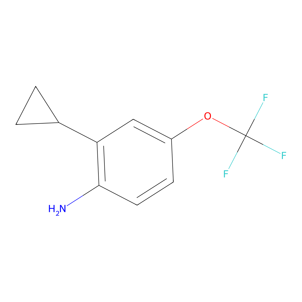 2-Cyclopropyl-4-(trifluoromethoxy)aniline molecular structure, CAS 1428234-58-5