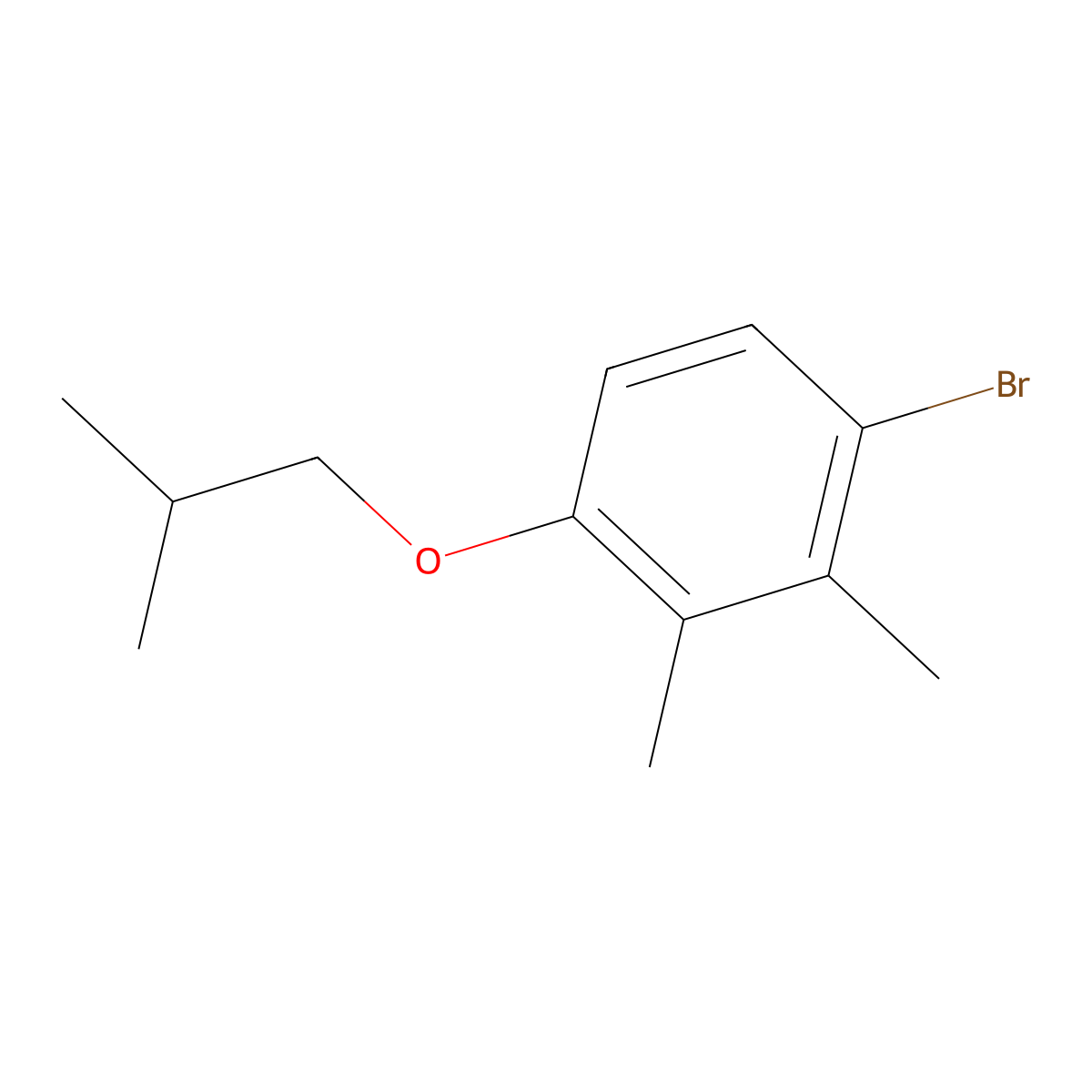 4-Bromo-2,3-dimethyl-1-(2-methylpropoxy)benzene molecular structure, CAS 1428234-68-7