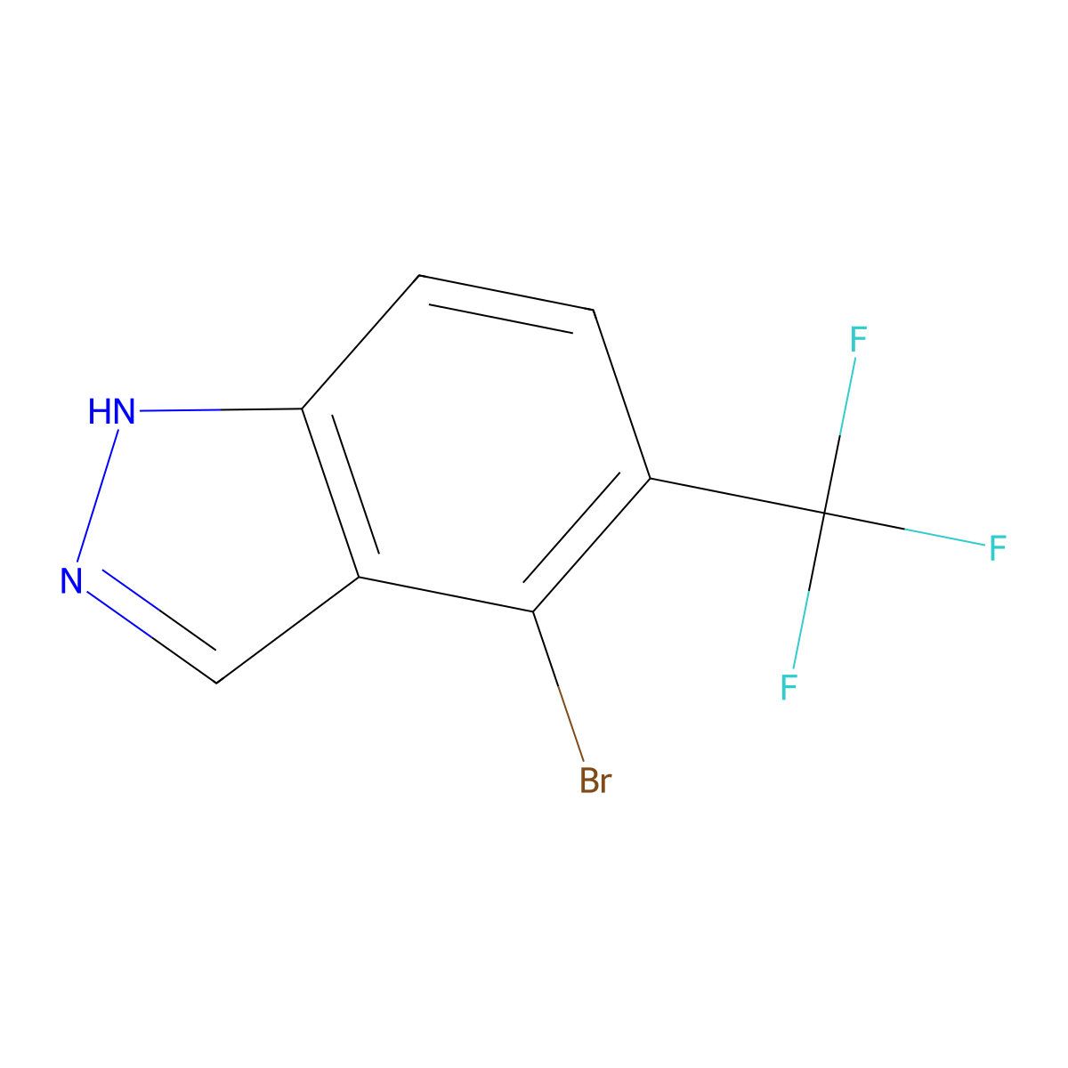 4-Bromo-5-(trifluoromethyl)-1H-indazole molecular structure, CAS 1428234-73-4