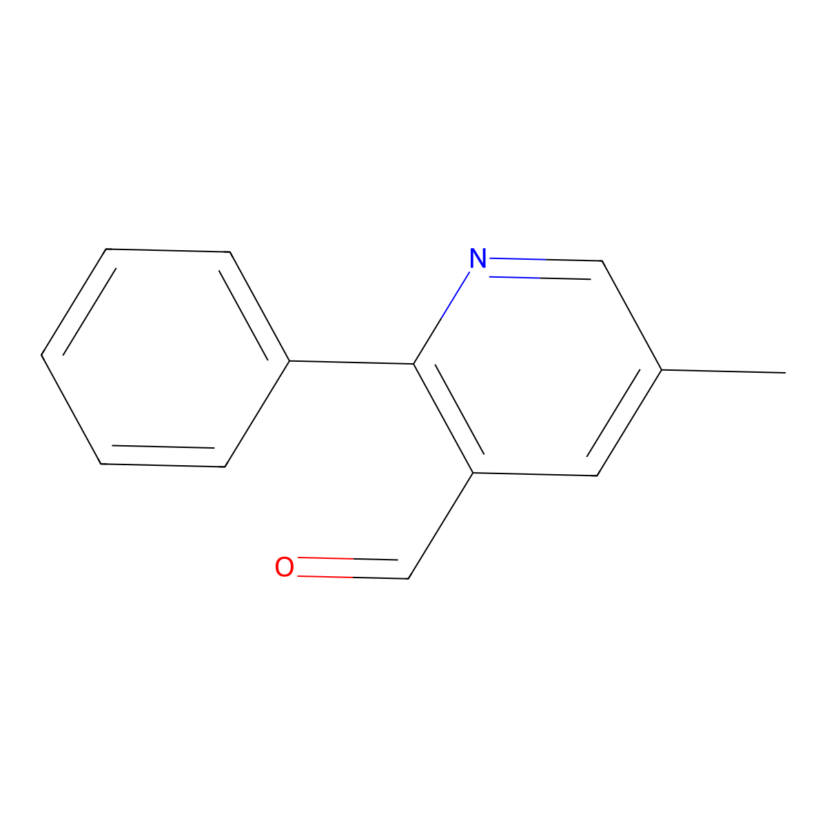 5-Methyl-2-phenylpyridine-3-carboxaldehyde molecular structure, CAS 1428234-78-9